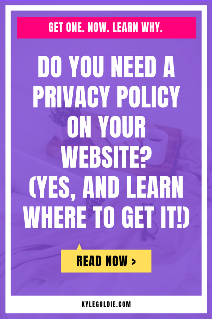 Learn where to get an amazing privacy policy for your website. Yes, I am talking to you whether you are a photographer, course creator, website designer, digital marketer, funnel builder, whatever. Get one.