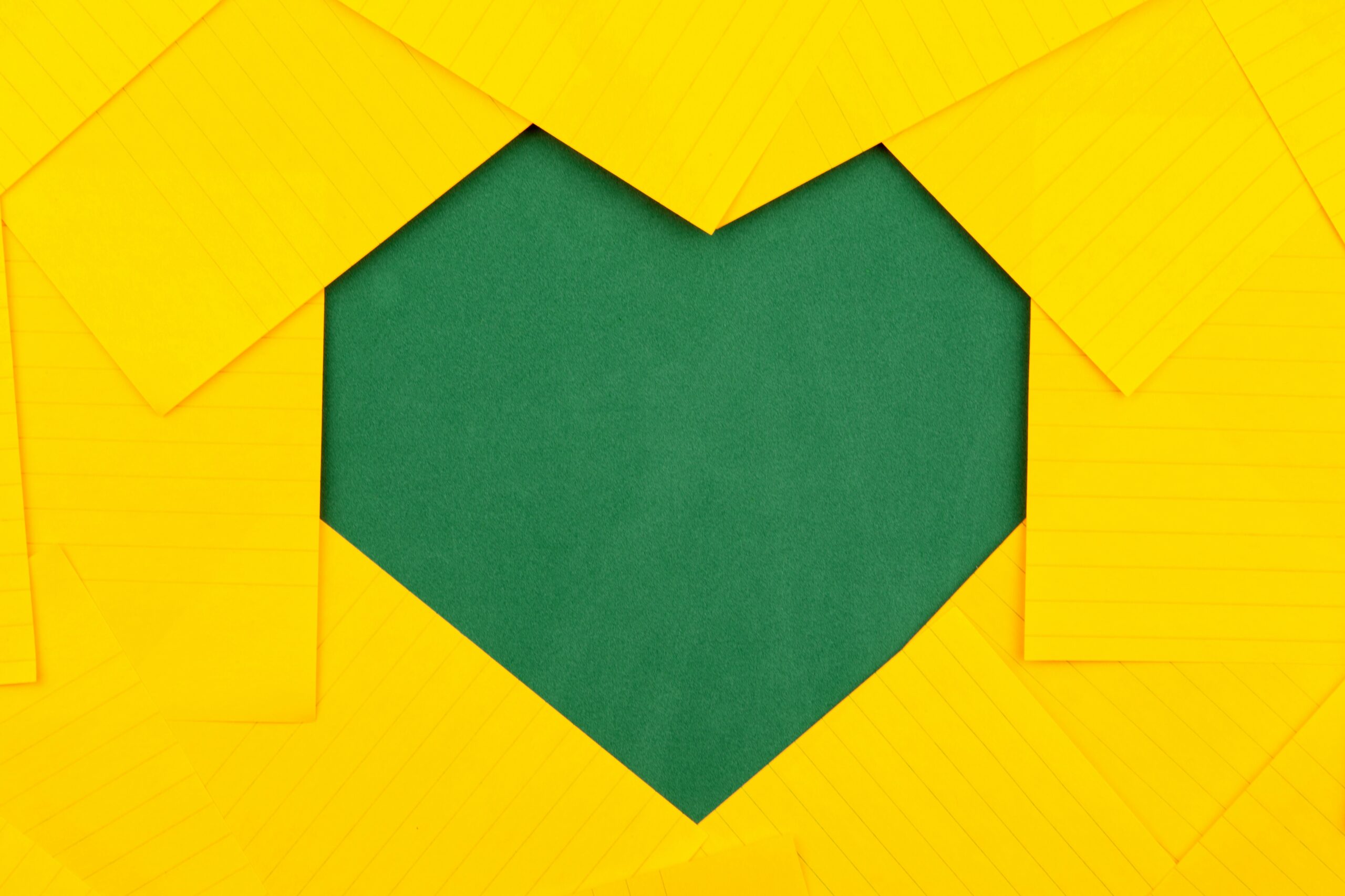 A heart of envelopes to signify the importance of email lists for photographers.
